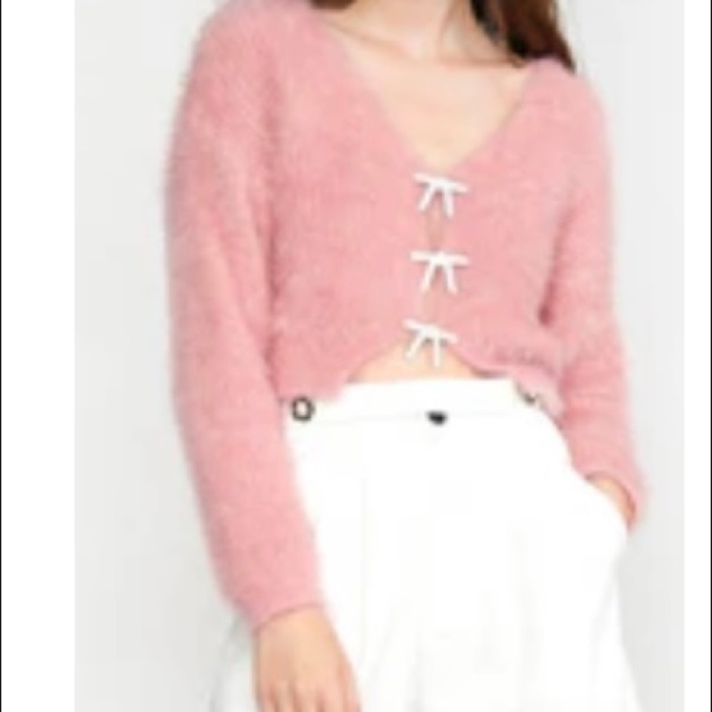 Sakura Pink Crop Cute Cardigan